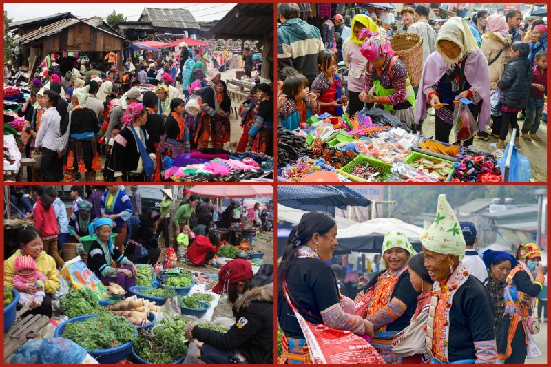 Dao San weekly market (Lai Chau) in Vietnam